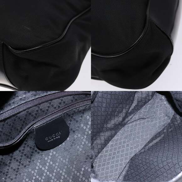 GUCCI Bamboo Shoulder Bag Canvas Black Silver 001 2123 001 2123 - Picture 11 of 12